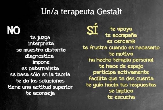 Qué no hace y que sí un terapeuta gestalt.